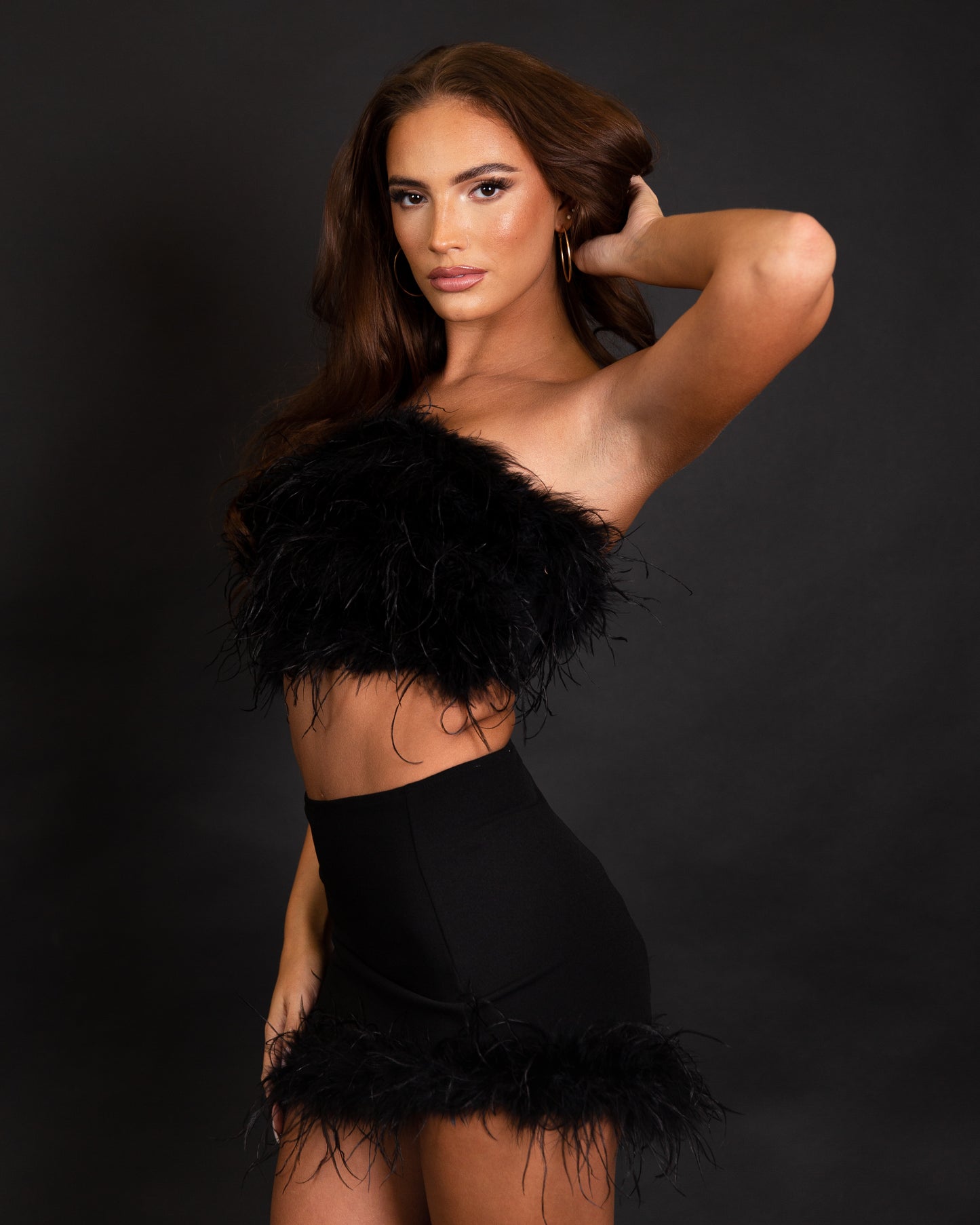 Feather Mini Skirt