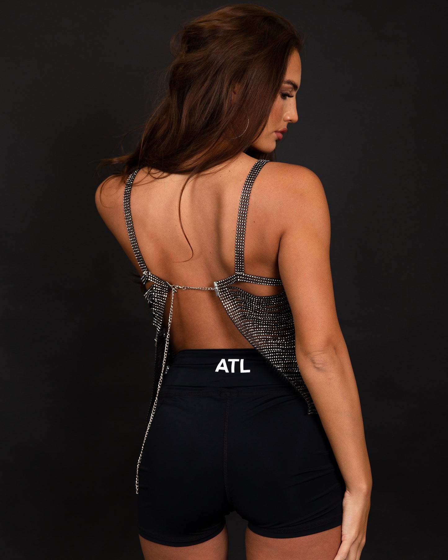Rhinestone Chainmail Crop Top