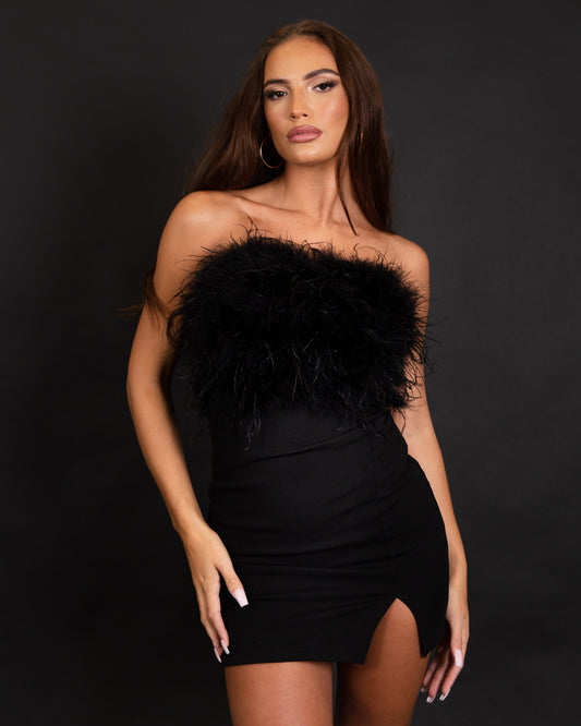 Feather Mini Dress