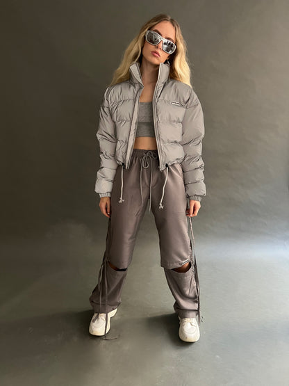 ARIA Cut Out Cargos - Grey